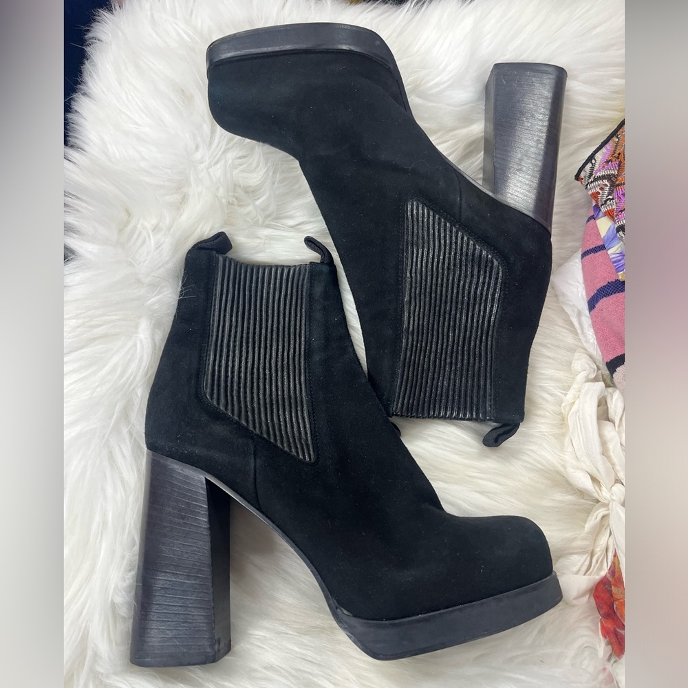 ACNE STUDIOS Flaire suede ankle boots shoes designer size 9 (39) winter fall - Picture 3 of 11